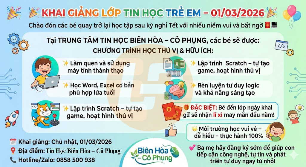 TIN HỌC TRẺ EM BIEN HOA 